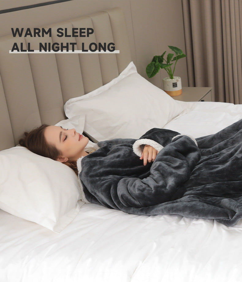 ModoHome™ Heated Wearable Blanket with Sleeves & Foot Pocket