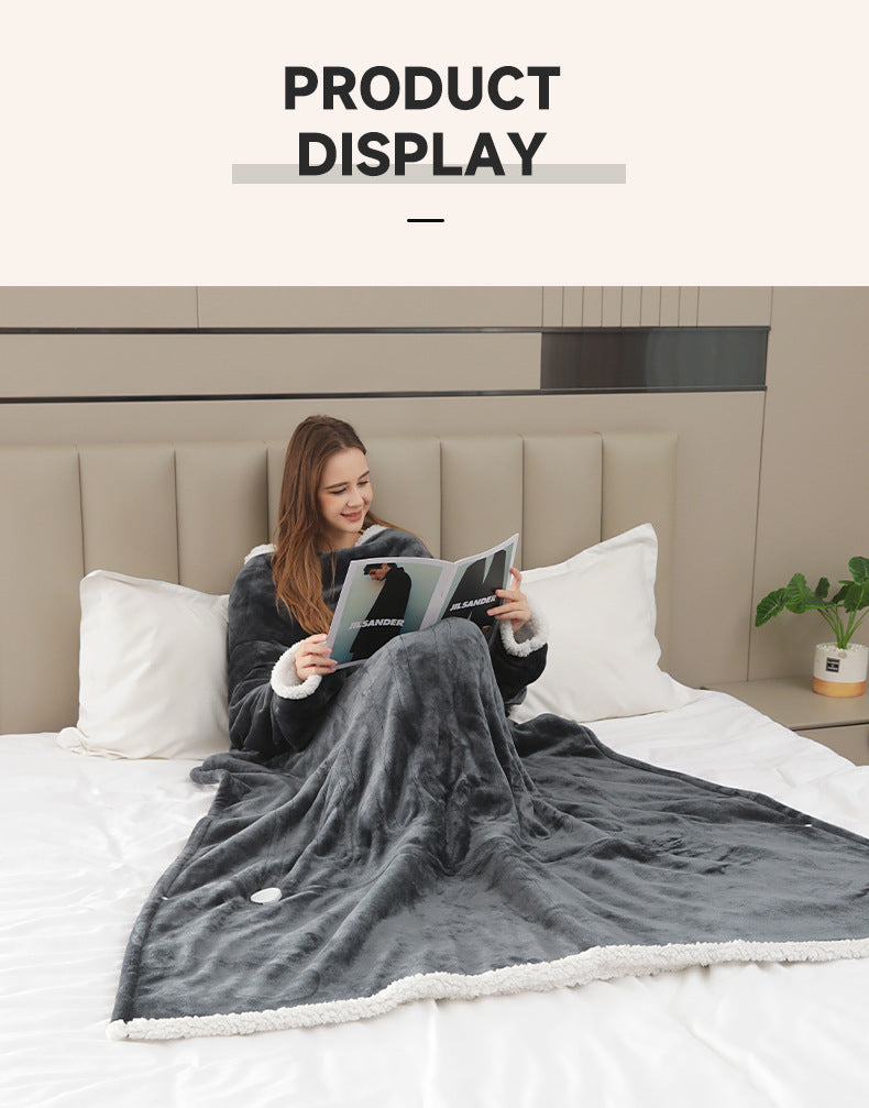 ModoHome™ Heated Wearable Blanket with Sleeves & Foot Pocket