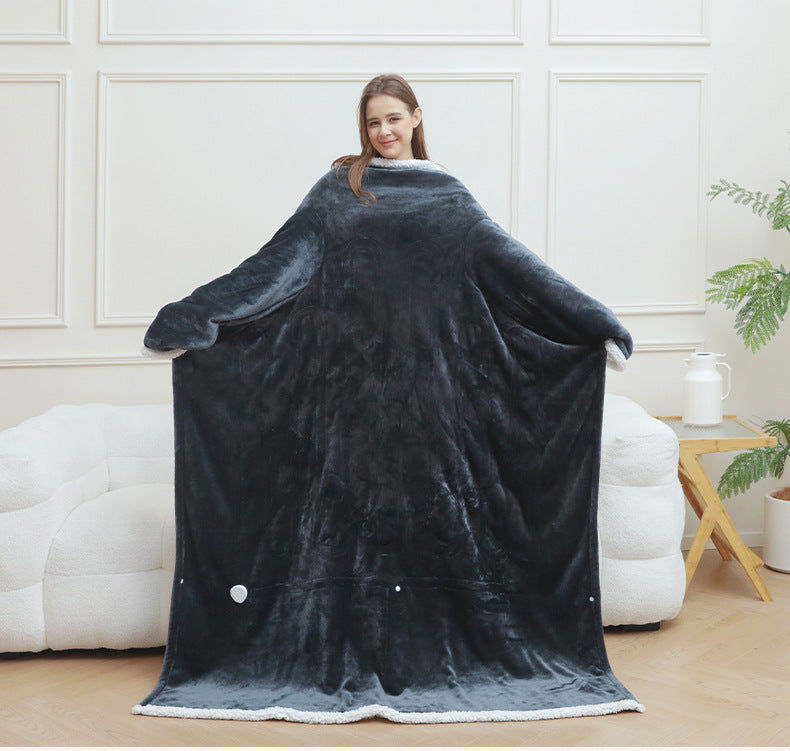 ModoHome™ Heated Wearable Blanket with Sleeves & Foot Pocket