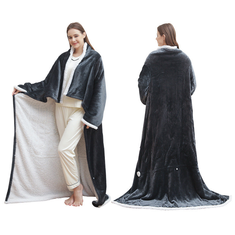 ModoHome™ Heated Wearable Blanket with Sleeves & Foot Pocket