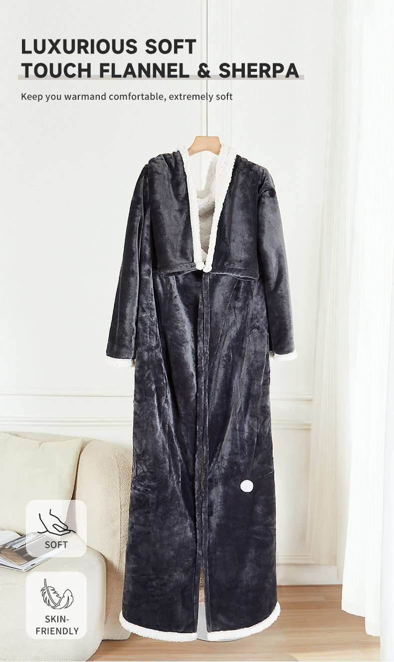 ModoHome™ Heated Wearable Blanket with Sleeves & Foot Pocket