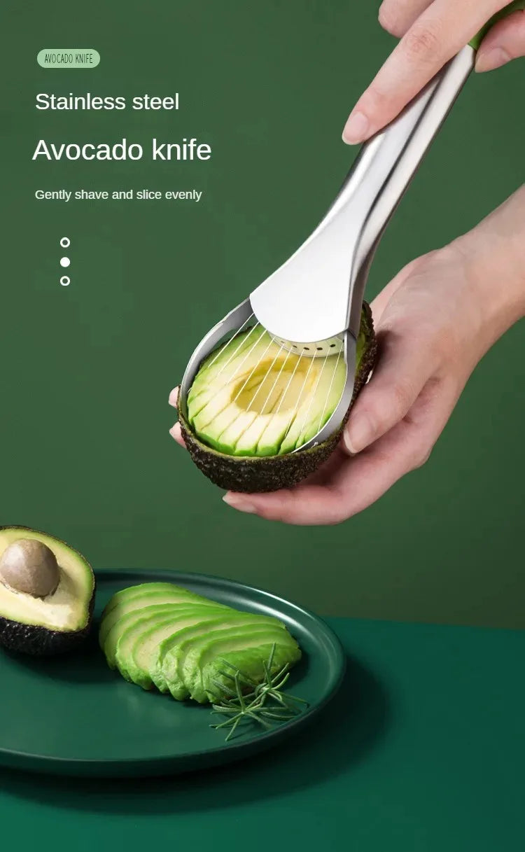 ModoHome™ 3-in-1 Avocado Slicer – Stainless Steel Cutter & Pitter