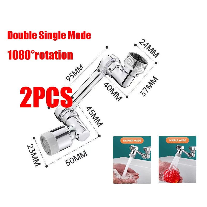 ModoHome™ 1080° Rotatable Faucet Extender – Splash Filter & Multi-Angle Sink Aerator