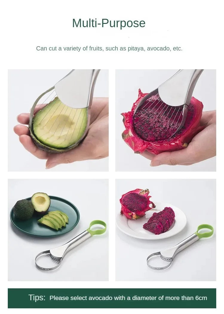 ModoHome™ 3-in-1 Avocado Slicer – Stainless Steel Cutter & Pitter