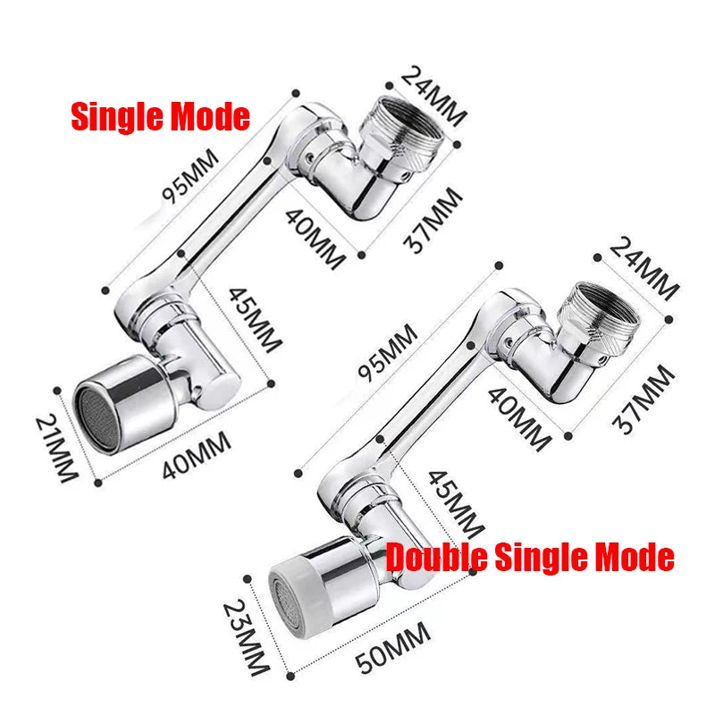 ModoHome™ 1080° Rotatable Faucet Extender – Splash Filter & Multi-Angle Sink Aerator