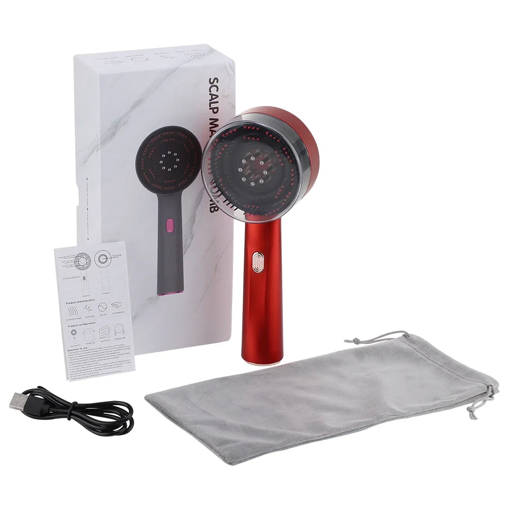 ModoHome™ Red Light Scalp Massager – 3-Mode Hair Growth & Relaxation Comb