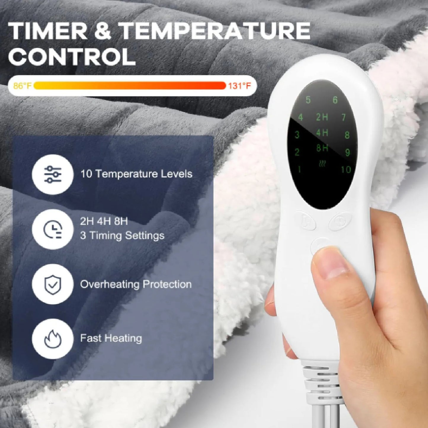 ModoHome™ Heated Wearable Blanket with Sleeves & Foot Pocket