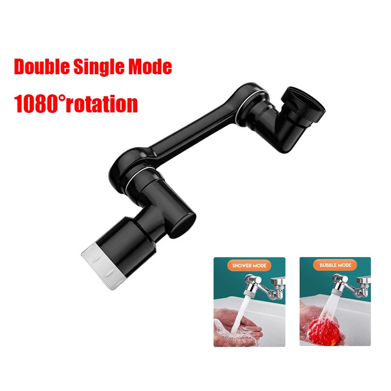 ModoHome™ 1080° Rotatable Faucet Extender – Splash Filter & Multi-Angle Sink Aerator