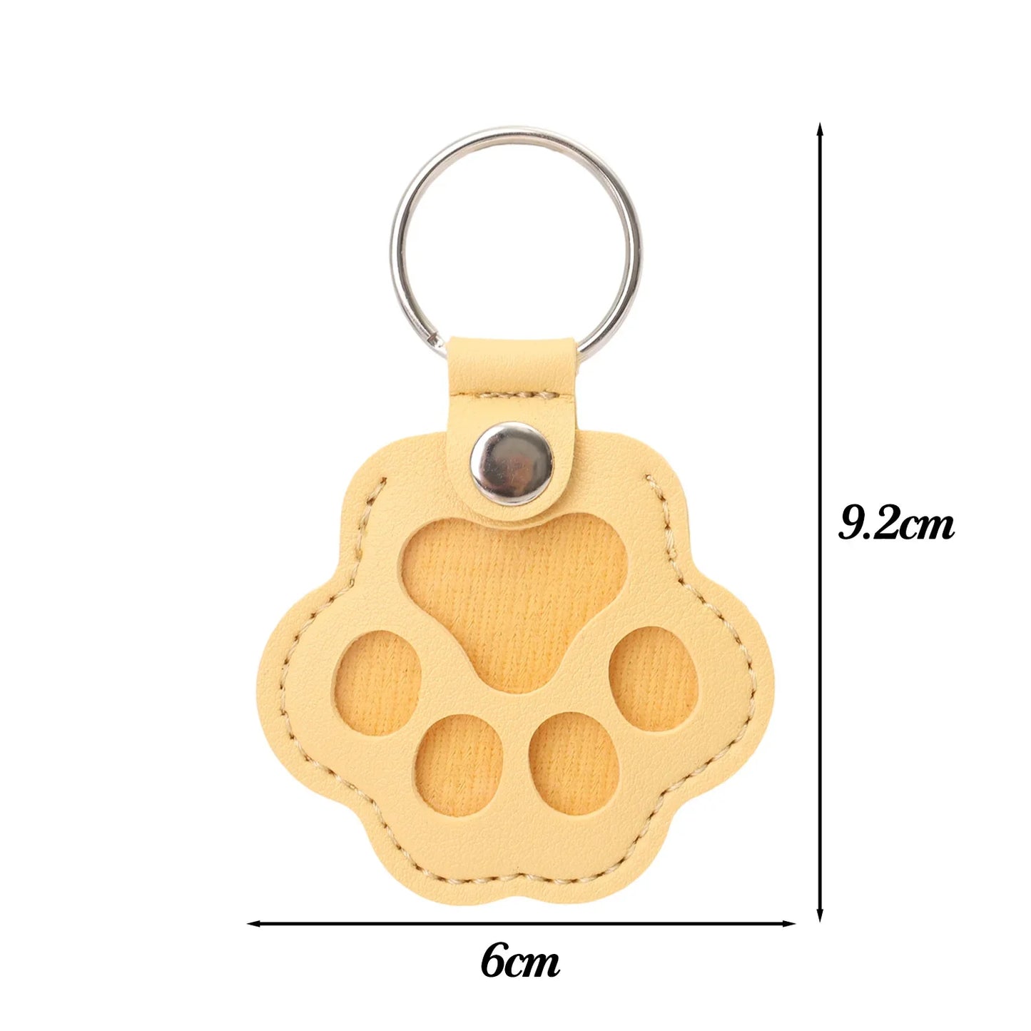 ModoHome™ Pet Hair Memorial Keychain – PU Leather Keepsake Paw Locket