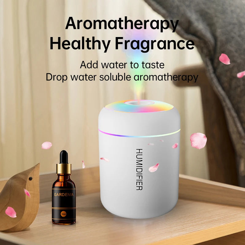 ModoHome™ 180ML Mini Air Humidifier – USB Portable Aroma Diffuser with LED Ambient Light