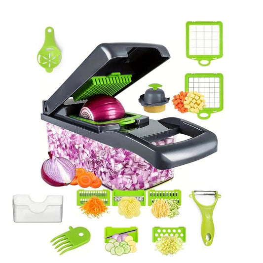 ModoHome™ TD 14/16-in-1 Multifunctional Stainless Steel Vegetable Chopper & Slicer