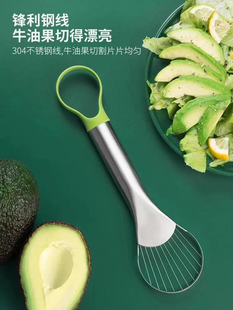 ModoHome™ 3-in-1 Avocado Slicer – Stainless Steel Cutter & Pitter