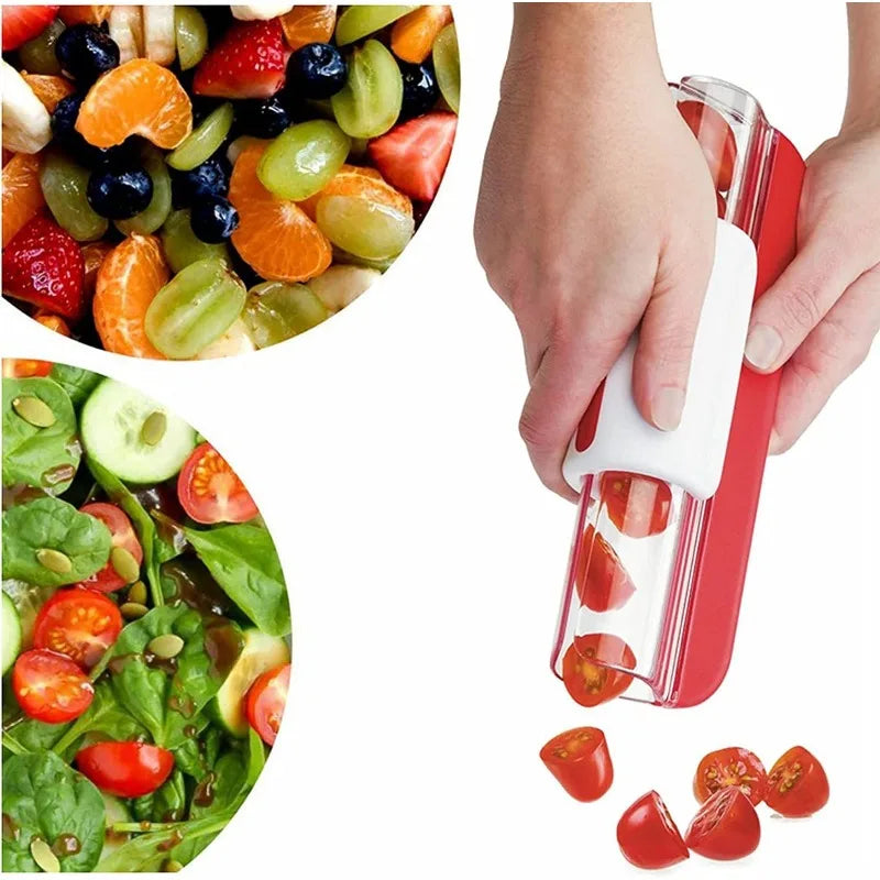 Tomato Slicer Grape Cherry Cutter Multi-Function Manual Fruit Vegetable Chopper for Kitchen Tool Cake Decoration Salad Gadget