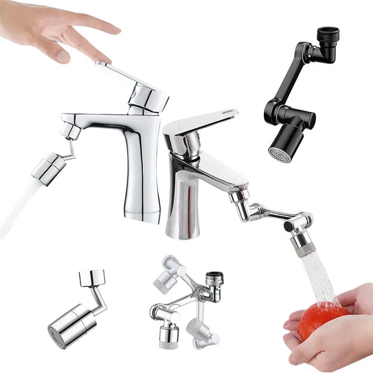 ModoHome™ 1080° Rotatable Faucet Extender – Splash Filter & Multi-Angle Sink Aerator