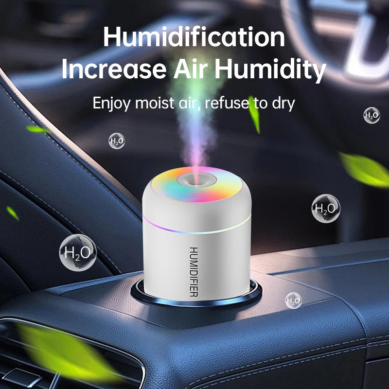 ModoHome™ 180ML Mini Air Humidifier – USB Portable Aroma Diffuser with LED Ambient Light
