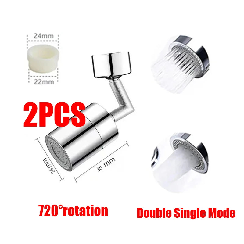 ModoHome™ 1080° Rotatable Faucet Extender – Splash Filter & Multi-Angle Sink Aerator