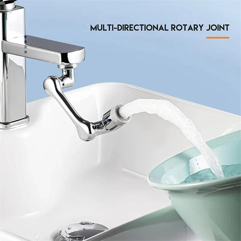 ModoHome™ 1080° Rotatable Faucet Extender – Splash Filter & Multi-Angle Sink Aerator