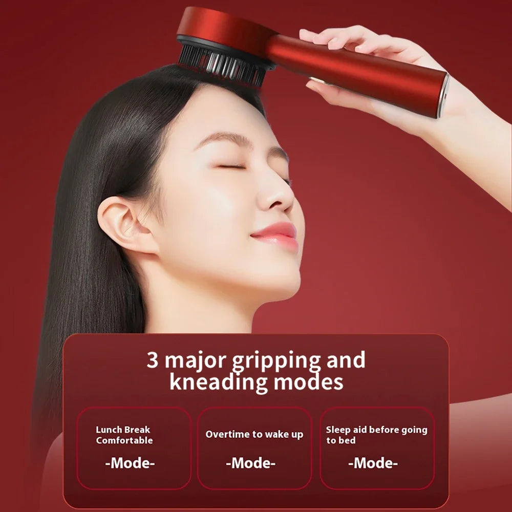 ModoHome™ Red Light Scalp Massager – 3-Mode Hair Growth & Relaxation Comb