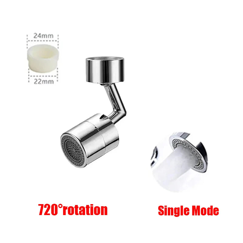 ModoHome™ 1080° Rotatable Faucet Extender – Splash Filter & Multi-Angle Sink Aerator