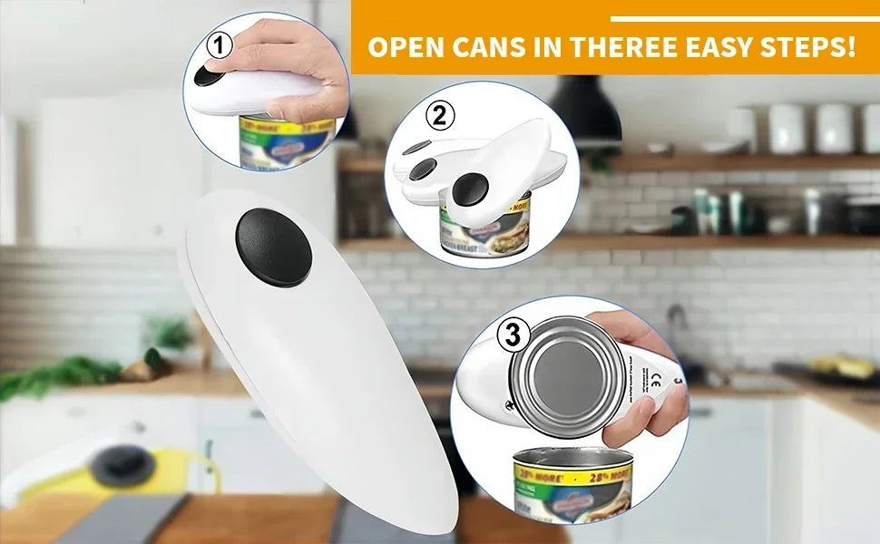 ModoHome™ Automatic Can & Jar Opener – Hands-Free Electric Tin Opener