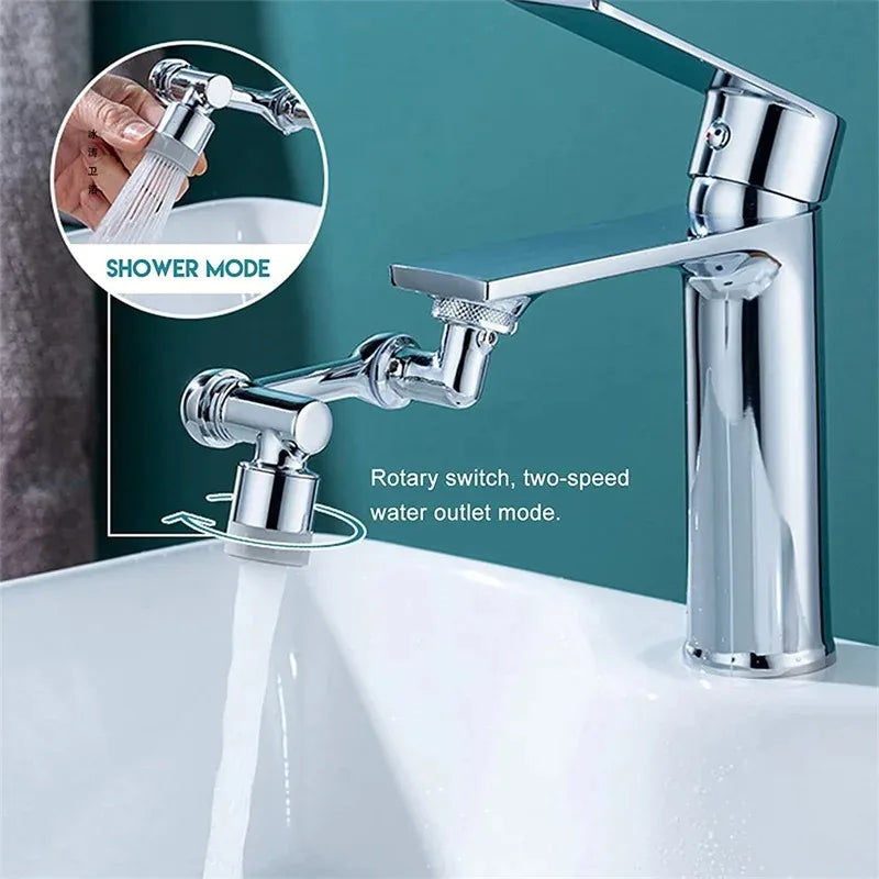 ModoHome™ 1080° Rotatable Faucet Extender – Splash Filter & Multi-Angle Sink Aerator