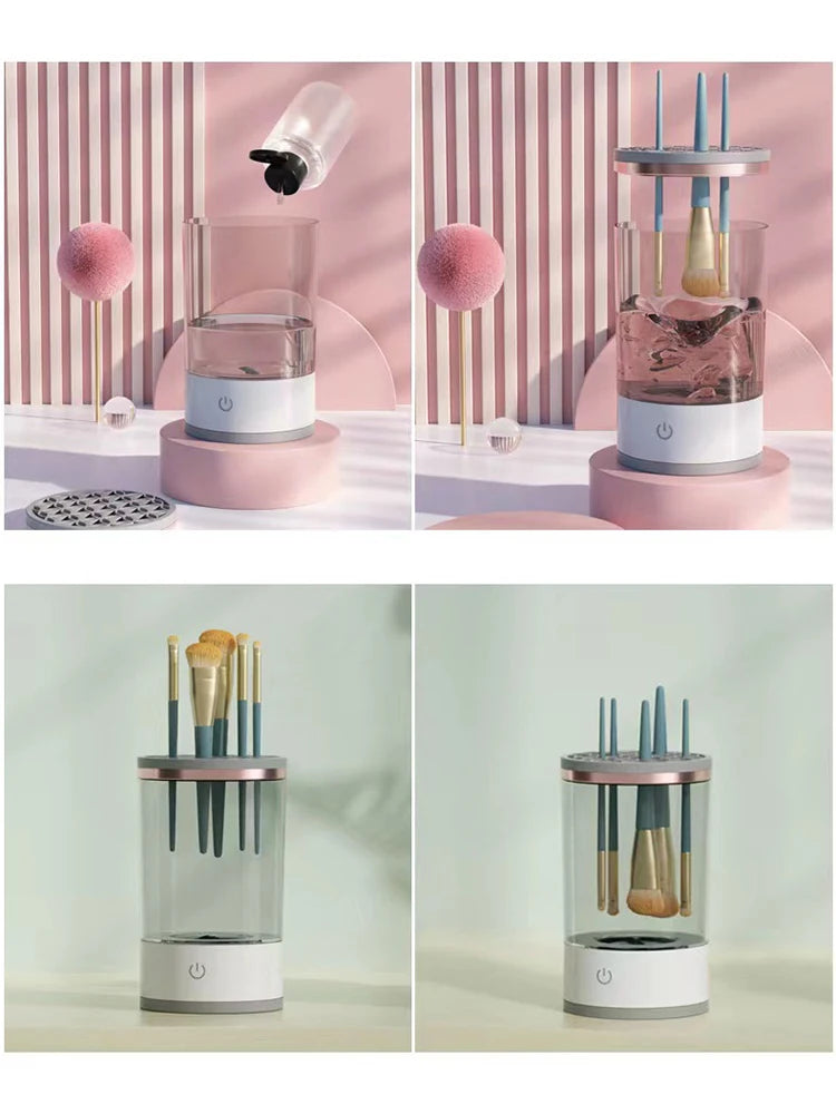 ModoHome™ Automatic Makeup Brush Cleaner – Rotating Deep-Clean Device