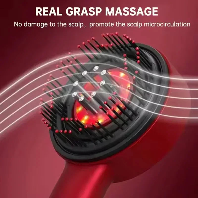 ModoHome™ Red Light Scalp Massager – 3-Mode Hair Growth & Relaxation Comb