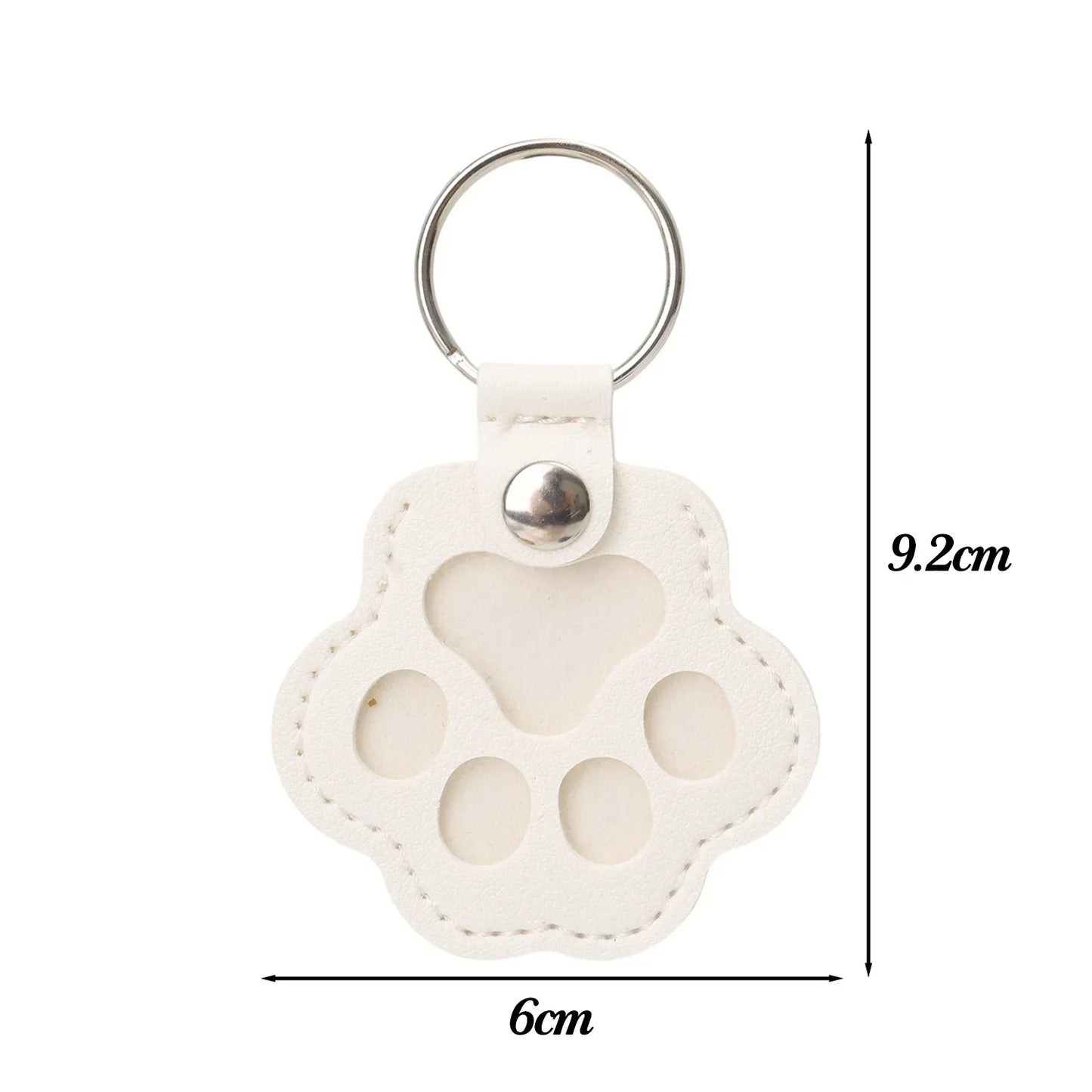 ModoHome™ Pet Hair Memorial Keychain – PU Leather Keepsake Paw Locket
