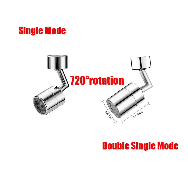 ModoHome™ 1080° Rotatable Faucet Extender – Splash Filter & Multi-Angle Sink Aerator