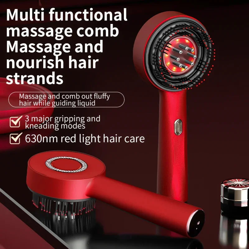 ModoHome™ Red Light Scalp Massager – 3-Mode Hair Growth & Relaxation Comb